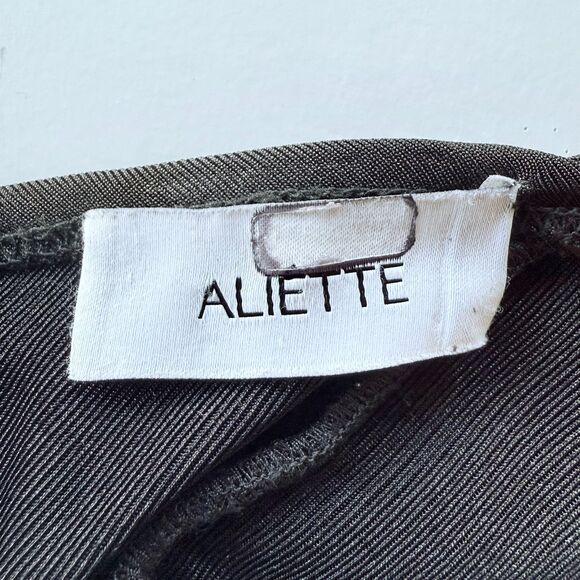 Aliette Black Ruched One Shoulder Asymmetrical Bodycon Sheath Dress -Altered- 6 - Picture 9 of 16